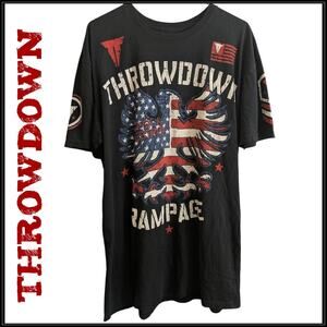 Vintage Affliction THROWDOWN Quinton "Rampage" Jackson UFC Walkout Shirt Men XL